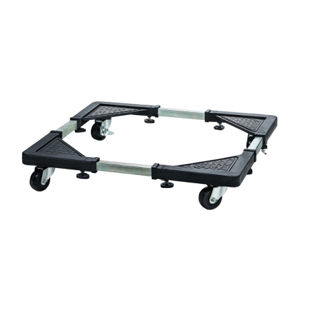 Suport pe roti reglabil FLORIA, fier, 128kg, deschidere 60x70cm, ZLN7499, negru