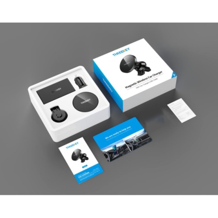 XO TK-26 – Suport auto cu incarcare wireless 15W magnetic pentru ventilatie cu cablu Type-C AutoLock MultiAngle Black