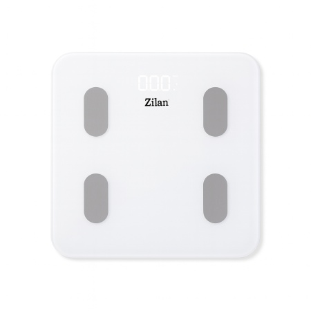 Zilan ZLN8979 – Cantar corporal sticla securizata 3-180kg, aplicatie OkOk, display LCD, alb