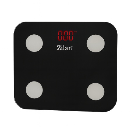 Zilan ZLN9007 – Cantar corporal sticla securizata 3-180kg, aplicatie OkOk, display LED, negru