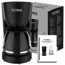 Aparat de facut cafea 600W, Floria ZLN9273, 1.2L, oprire automata, anti-picurare, negru - Img 5