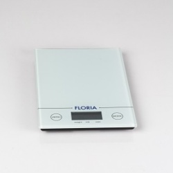 Cantar de bucatarie digital Floria ZLN1685, 5kg din sticla securizata, alb - Img 4