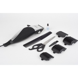 Floria ZLN0443 – Aparat de tuns păr, 10W, 4 accesorii, lame inox, argintiu/negru - Img 5