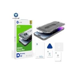 Folie protectie Privacy LITO iPhone 15, sticla securizata, Glass Box, D+ Tools, BLACK - Img 4