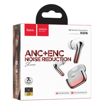 Hoco EQ16 - Casti Wireless, Ear Buds, Bluetooth 5.3, 180h StandBy, 320mAh, Glaze, Rosu - Img 2