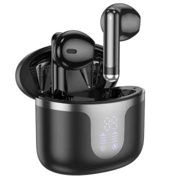 Hoco EQ7 - Casti Wireless, Ear Buds, Bluetooth 5.3, 180h StandBy, 300mAh, Power LED, Snowflake, Negru - Img 1