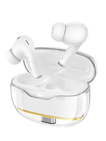 Hoco EW54 - Casti Wireless, Ear Buds, Bluetooth 5.3, Baterie 300mAh, Rayo, Alb - Img 3