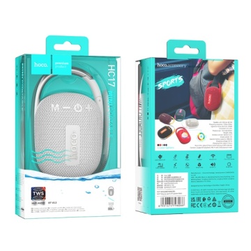 Hoco HC17 - Boxa Portabila, Wireless Bluetooth 5.3, 5W, 500mAh, Suport TF, USB-A disk, Easy JoySport, Gri - Img 1