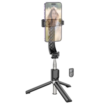 Hoco K20 - Suport Stand, tip Selfie, pentru telefon, 2 in 1, Mini Telescopic, Inox, cu telecomanda BT, Negru - Img 3