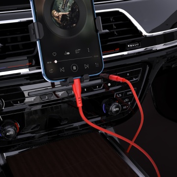 Hoco UPA18 - Cablu Audio, Lightning la Jack 3.5mm (M) - 1m, Rosu - Img 3
