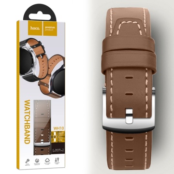 Hoco WH10 - Curea eco-leather, 20 mm, pentru ceasuri, GT Original Series, Maro - Img 5