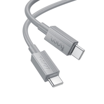 Hoco X107 - Cablu Date si Incarcare, Type-C, PD60W, QC3.0, 1m, Gri - Img 2