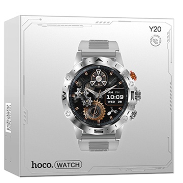 Hoco Y20 - Smartwatch 1.53" Call Function BT5.1 300mAh Silver - Img 1