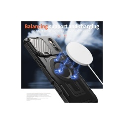 Husa Maxcell UrbanMag pentru APPLE iPhone 17 – MagSafe, Rezistenta, Hybrid Armor MagCase, PC+TPU, negru - Img 3