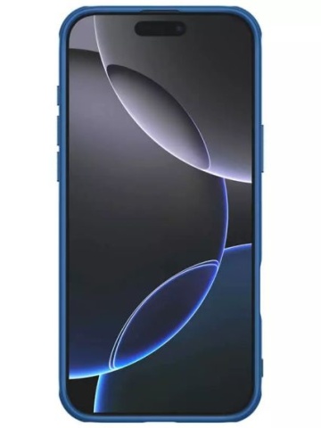 Husa Nillkin, iPhone 16 Pro, Frosted Series, PVC, Albastru - Img 4