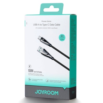 Joyroom A31-AC6 - Cablu Date si Incarcare, USB la Type-C, 100W, LED, 1.2m, Negru - Img 2