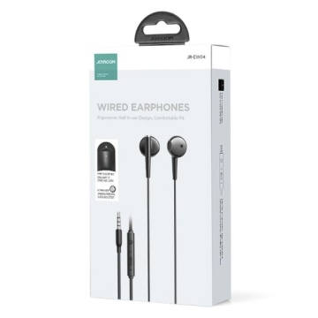 Joyroom JR-EW04 - Casti cu Fir, In Ear, 3.5mm, 1.2m, Mic & Volume Key, HiFi, Negru - Img 2