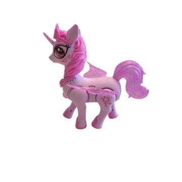 Jucarie interactiva, Dream Unicorn, lumini, muzica si picioare mobile, Roz - Img 4