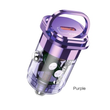 Kaku KSC-1190 - Incarcator Auto + Cablu Type-C, 1m, PD30W, 1xType-C, Violet - Img 6