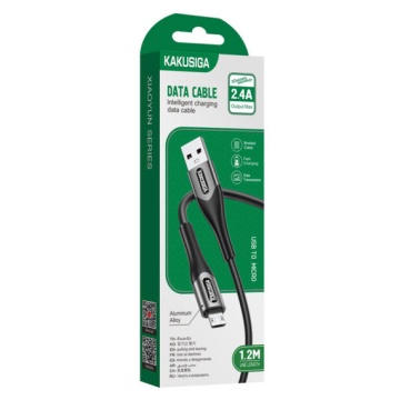 Kaku KSC-724 - Cablu Date si Incarcare, USB la MicroUSB, 18W, 2.4A, 1.2m, Negru - Img 1