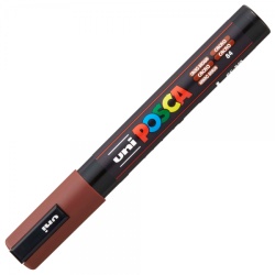 M1409 - Marker UNI Posca PC-5M, varf rotund, 1.8-2.5mm, maro cacao - Img 2