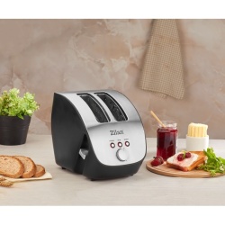 Prajitor de paine Zilan ZLN2690 – 1000W, 6 nivele de rumenire, 2 fante, functie dezghetare, reincalzire, oprire automata, negru/inox - Img 3