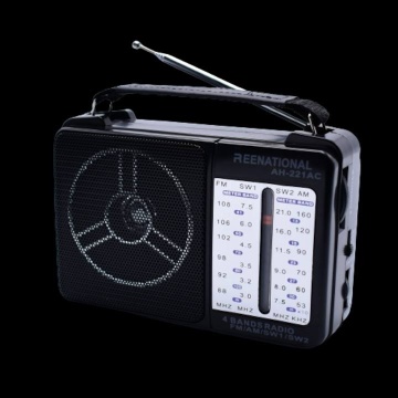 Radio simplu, Portabil, Benzi Control Volum, USB-A, Negru - Img 1