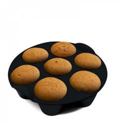 Set 11 accesorii Zilan ZLN8023 pentru friteuza cu aer, diametru 19 cm, tavi, grill, forme si ustensile din silicon si inox - Img 5