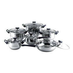 Set oale inox 12 piese FLORIA, grosime 0.4mm, fund triplu stratificat, ZLN4038, inox - Img 2