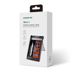 Ugreen CM372 - Set surubelnita de precizie cu 38 capete, maner aluminiu, magnetica, cutie automata, gri - Img 2