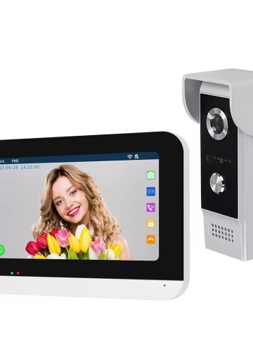 Video interfon HP 1080P, Monitorizare LCD 7", Negru-Gri - Img 4