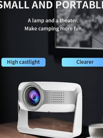 Video proiector Wireless Smartix LED T269 PRO 1080p HD, Wi-Fi + BT 5.0 Dual Band, 25DB, Ecran mare de 130 inch, Durata de viata foarte lunga, Alb - Img 5