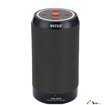 WS1812 - Boxa portabila, Radio MP3 TF/USB-A, Bluetooth, Negru - Img 1