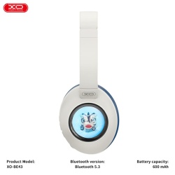 XO BE43 – Casti wireless On Ear BT 5.3, 600mAh, albastru - Img 3