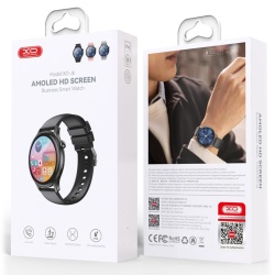 XO J6 - Smartwatch Amoled BT 5.0 Chen Shuo Round Sport Negru - Img 1