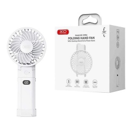 XO MF84 - Ventilator Portabil si Desktop, Suport Pliabil, 3 Viteze, 4000mAh, Alb - Img 1