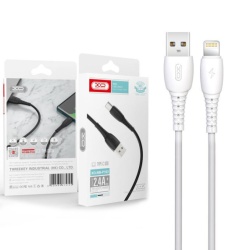 XO NB-P163 - Cablu Date si Incarcare, USB-A la Lightning, 2.4A, 1m, Alb - Img 2