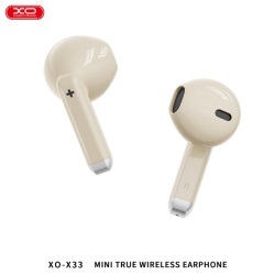 XO X33 – Casti wireless Ear Buds TWS BT 5.3, 250mAh, bej - Img 2