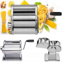 Aparat pentru paste FLORIA, 9 trepte grosime, otel inoxidabil, accesoriu fixare masa, ZLN1129, argintiu - Img 3