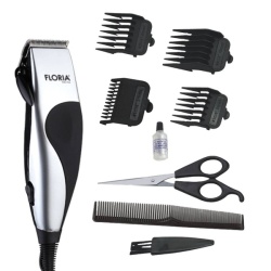 Floria ZLN0443 – Aparat de tuns păr, 10W, 4 accesorii, lame inox, argintiu/negru - Img 2