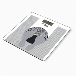 Floria ZLN7682 – Cantar corporal electronic sticla securizata 150kg, display LCD, gri - Img 1