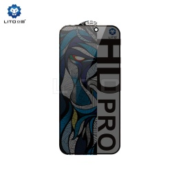 Folie protectie Privacy LITO iPhone 11 / iPhone XR, HD Privacy, AntiSpy, BLACK contur - set 10 buc - Img 1