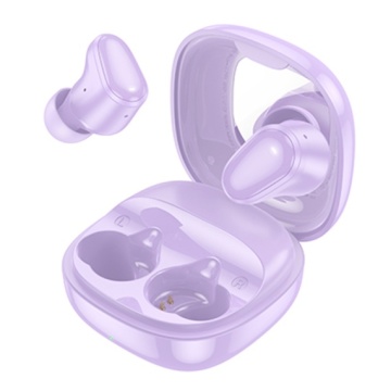 Hoco EQ13 - Casti Wireless, Ear Buds, Bluetooth 5.3, 180h StandBy, 400mAh, Mirror Case, Funtrue, Violet - Img 2