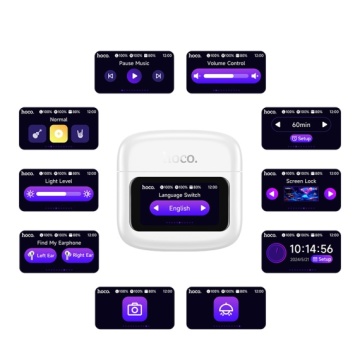 Hoco EQ14 - Casti Wireless, Ear Buds, Bluetooth 5.4, 500mAh, Multi Touch, Negru - Img 2