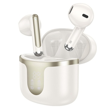 Hoco EQ7 - Casti Wireless, Ear Buds, Bluetooth 5.3, 180h StandBy, 300mAh, Power LED, Snowflake, Alb crem - Img 3
