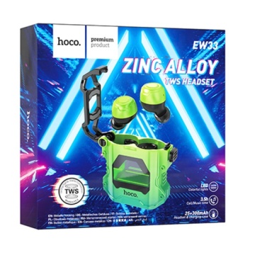 Hoco EW33 - Casti Wireless, Ear Buds, Bluetooth 5.3, 150h StandBy, 300mAh, Interstellar, Verde - Img 2