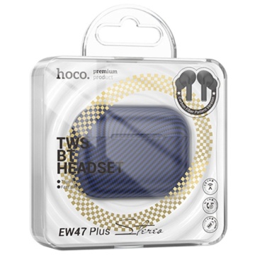 Hoco EW47 Plus - Casti Wireless, Ear Buds, Bluetooth 5.3, In-Ear, 200h Stand-By Carbon Design, 350mAh, Albastru - Img 2