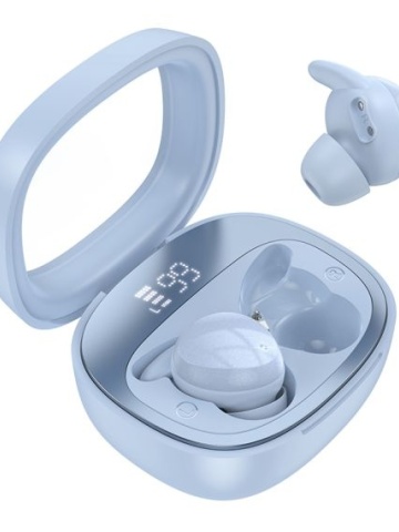 Hoco EW65- Casti Wireless, Ear Buds, Bluetooth 5.3, 180h StandBy, Noise Cancelling, 500mAh, Albastru - Img 2