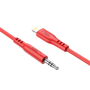 Hoco UPA18 - Cablu Audio, Lightning la Jack 3.5mm (M) - 1m, Rosu - Img 4
