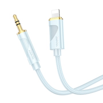 Hoco UPA30 - Cablu Audio, Lightning la Jack 3.5mm (M), 1m, Albastru - Img 2